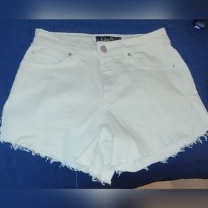 Indigo Rein shorts, High Rise, cream, Size 9/28